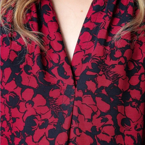 ZADIG‎ & VOLTAIRE Tink Bico Flowers Blouse in Bordeaux - Picture 5 of 13